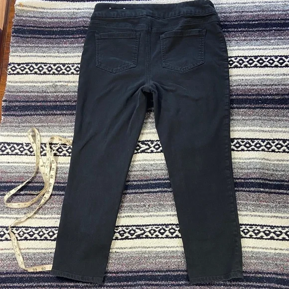 Chico's Sz 0.5 Bundle of 2 Black Brown Pull On Jegging Skinny Stretch Jeans 6R - Picture 6 of 10